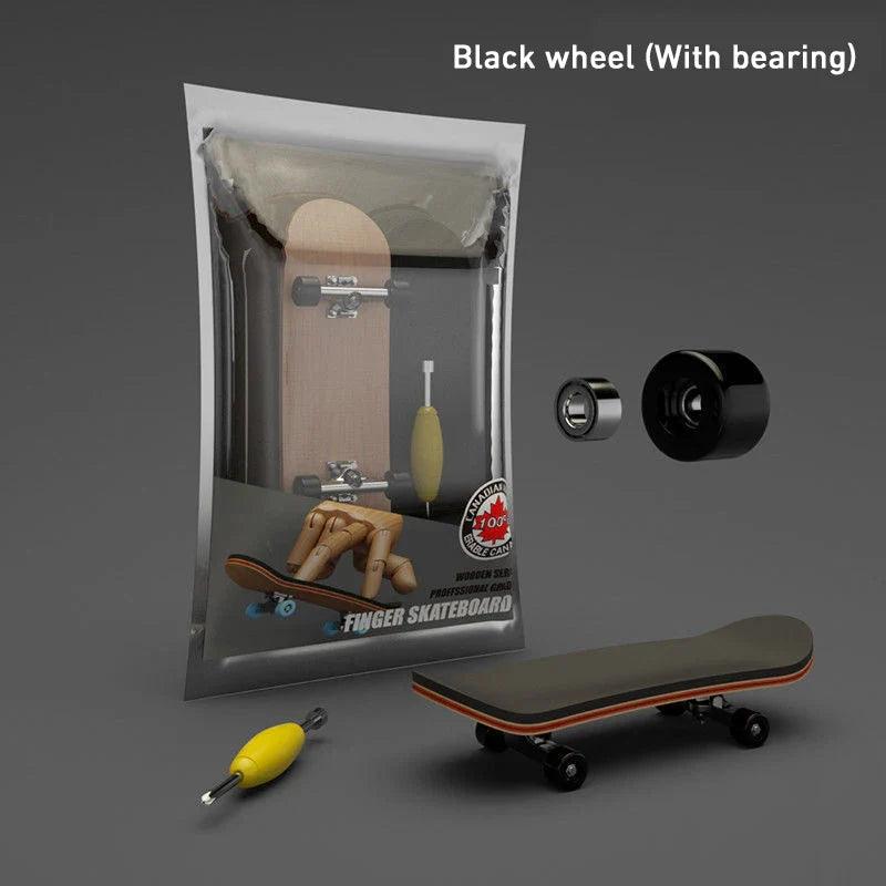 Maple Wood Finger Skateboard Toy | Mini Puzzle & Anti-Stress Gift