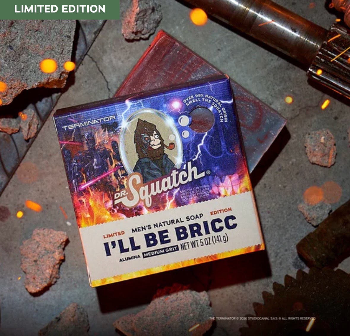 Dr. Squatch The Terminator I'll Be Bricc Bar Soap