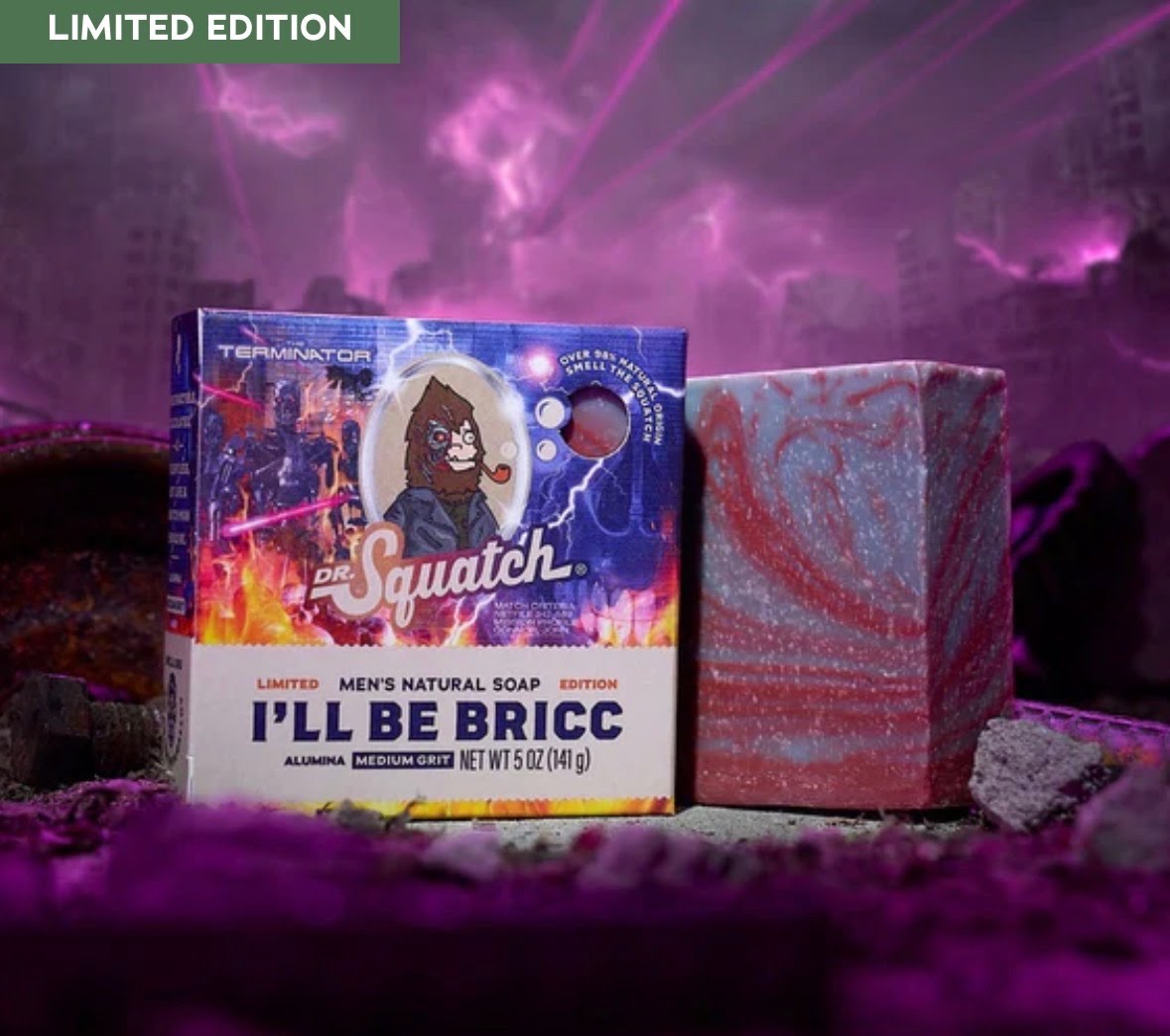Dr. Squatch The Terminator I'll Be Bricc Bar Soap