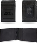 Seattle Seahawks Premium Black Leather Wallet, Front Pocket Magnetic Money Clip, Laser Engraved, Vegan